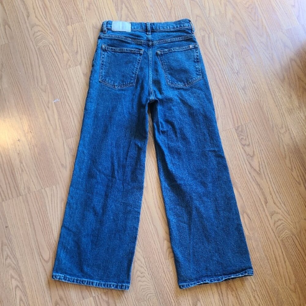 EVERLANE THE WAY-HIGH WIDE LEG FLARE ANKLE JEANS STRETCH ORGANIC COTTON DENIM 26 - Picture 4 of 6